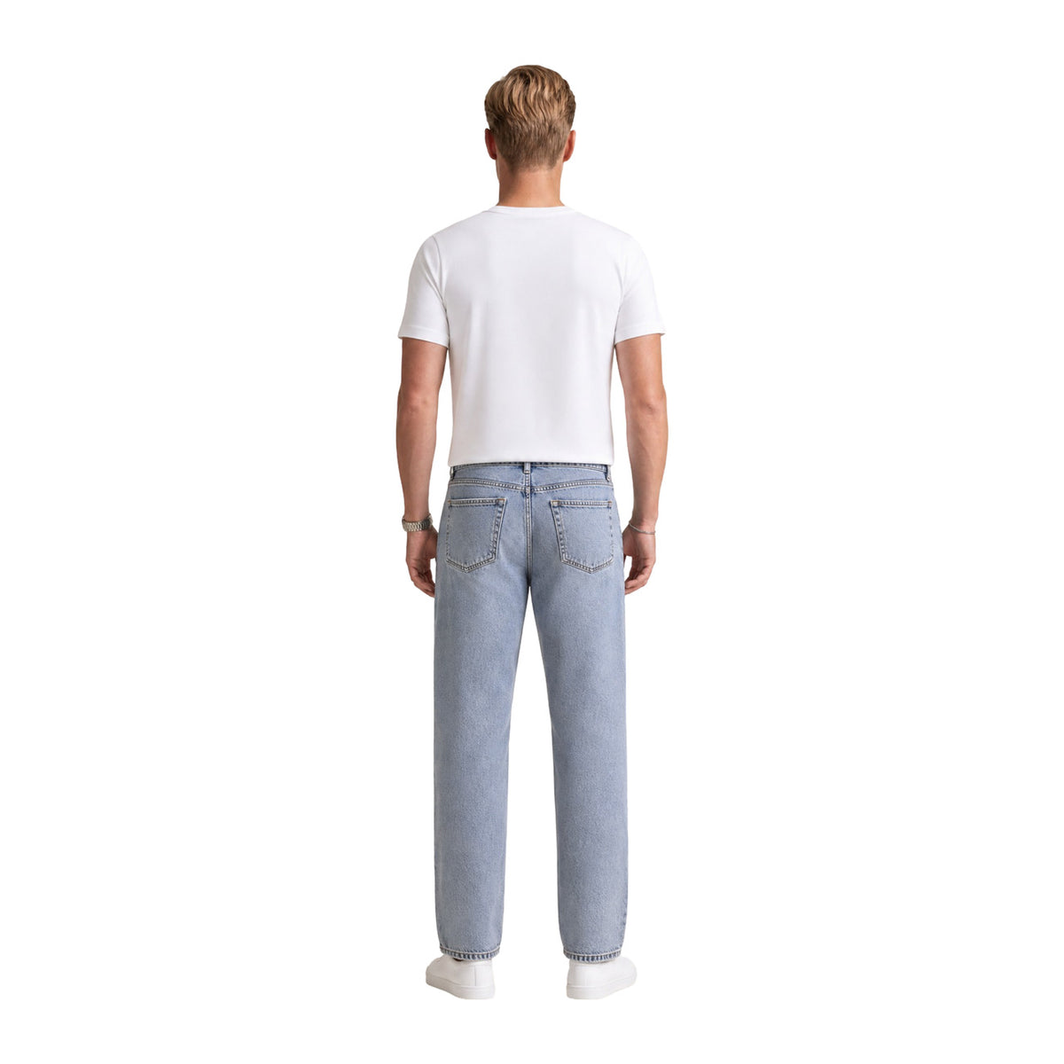 Calvin Klein Jeans — T-shirt blanc à imprimé homme — vue 3