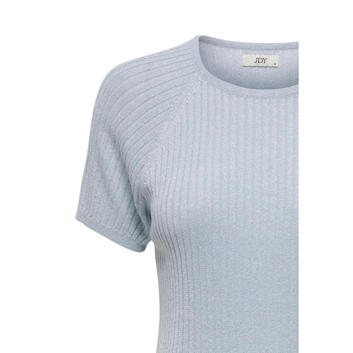 Jacqueline de Yong — T-shirt 15334641 col rond manches courtes bleu clair femme — vue 4