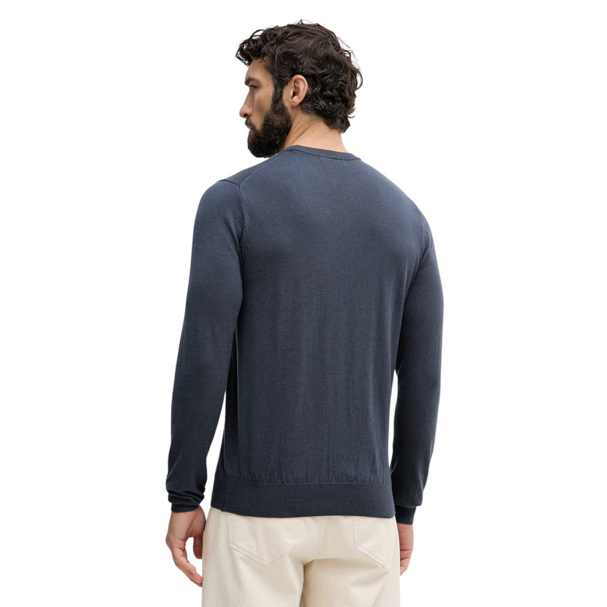 Guess — Pullover Marcos Logo Em für Herren - Farbe blau — Ansicht 3