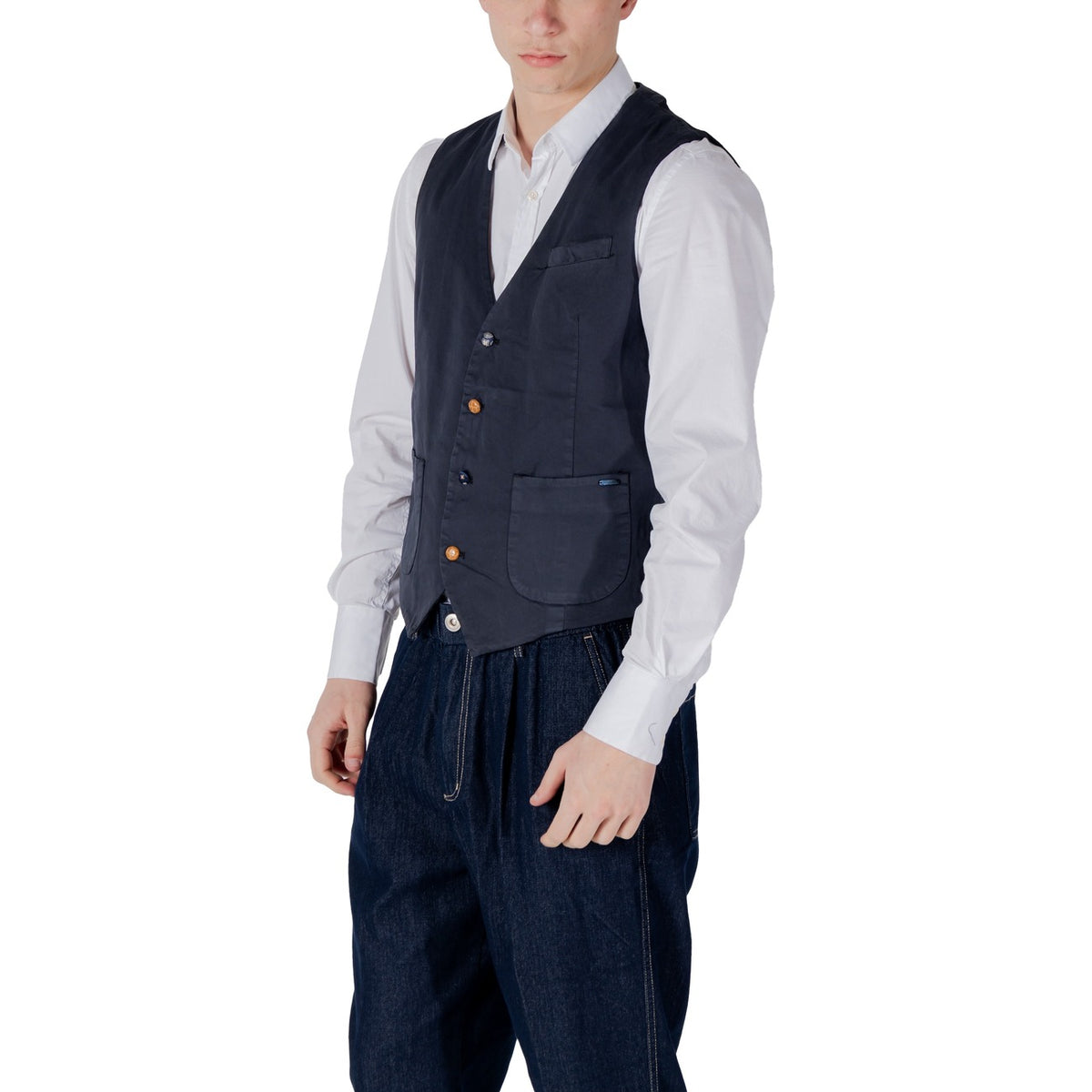Gianni Lupo — Gilets GL9710 bleu homme — vue 5