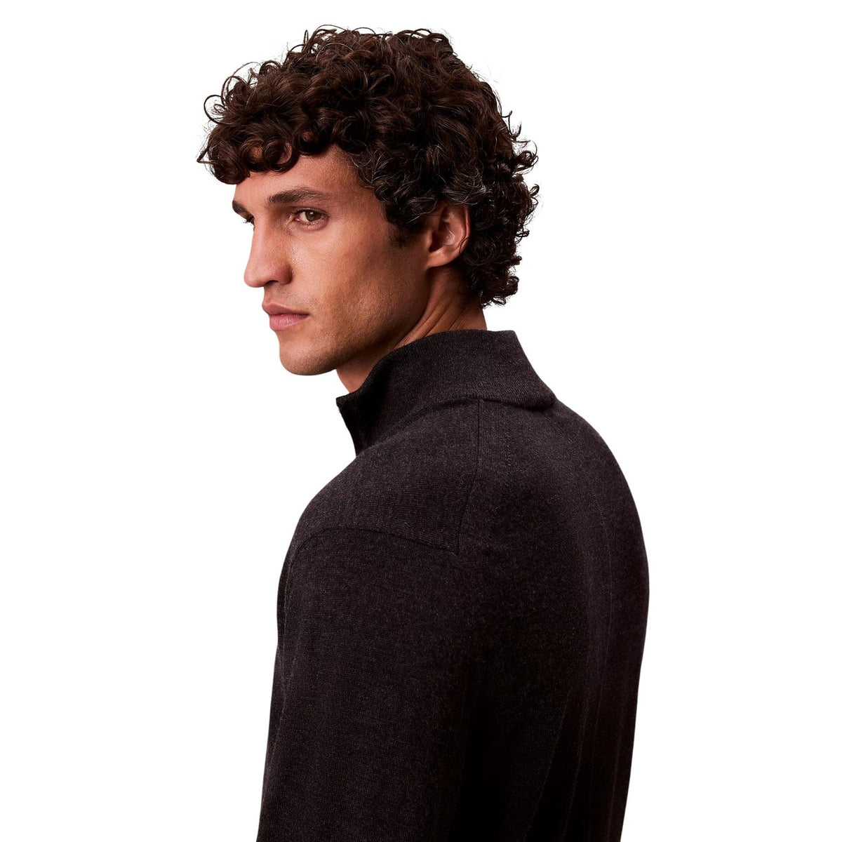 Calvin Klein — Grauer Herrenpullover — Ansicht 4