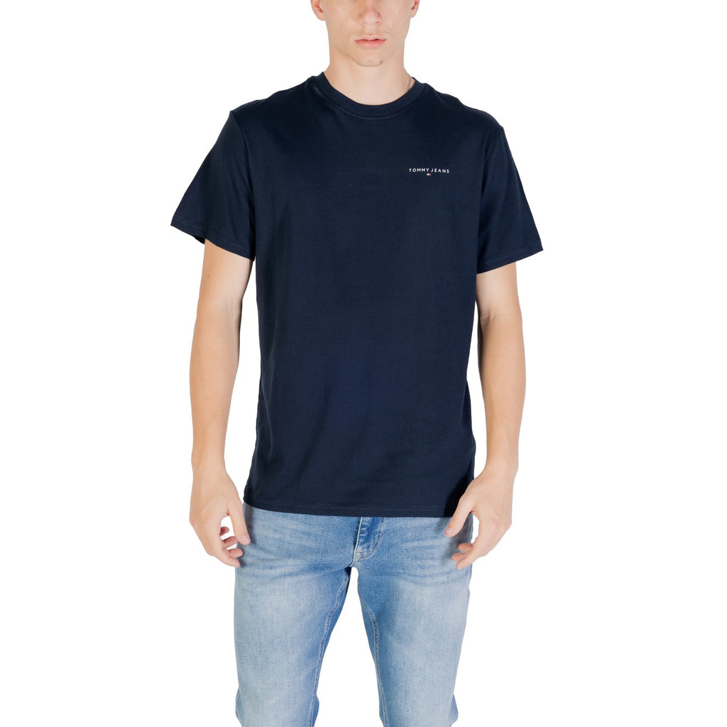 Tommy Jeans — Bio-Baumwoll-T-Shirt in Blau WH7_16631900128_DARK_BLUE Herren