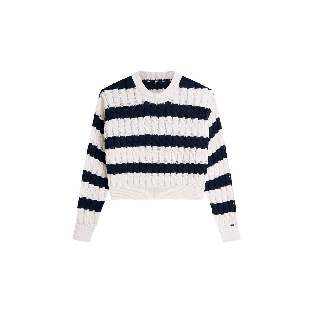 Tommy Jeans — Blauwe trui van biokatoen voor dames — afbeelding 5