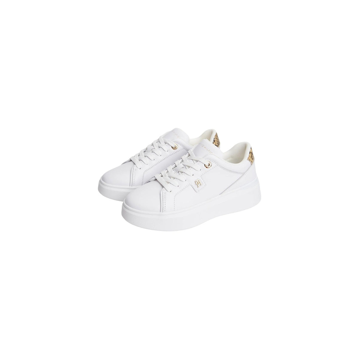 Tommy Hilfiger — Women’s white leather sneakers — view 2