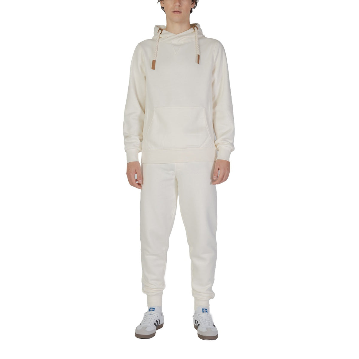 Hydra Clothing — Weißer Kapuzenpullover für Herren — Ansicht 5