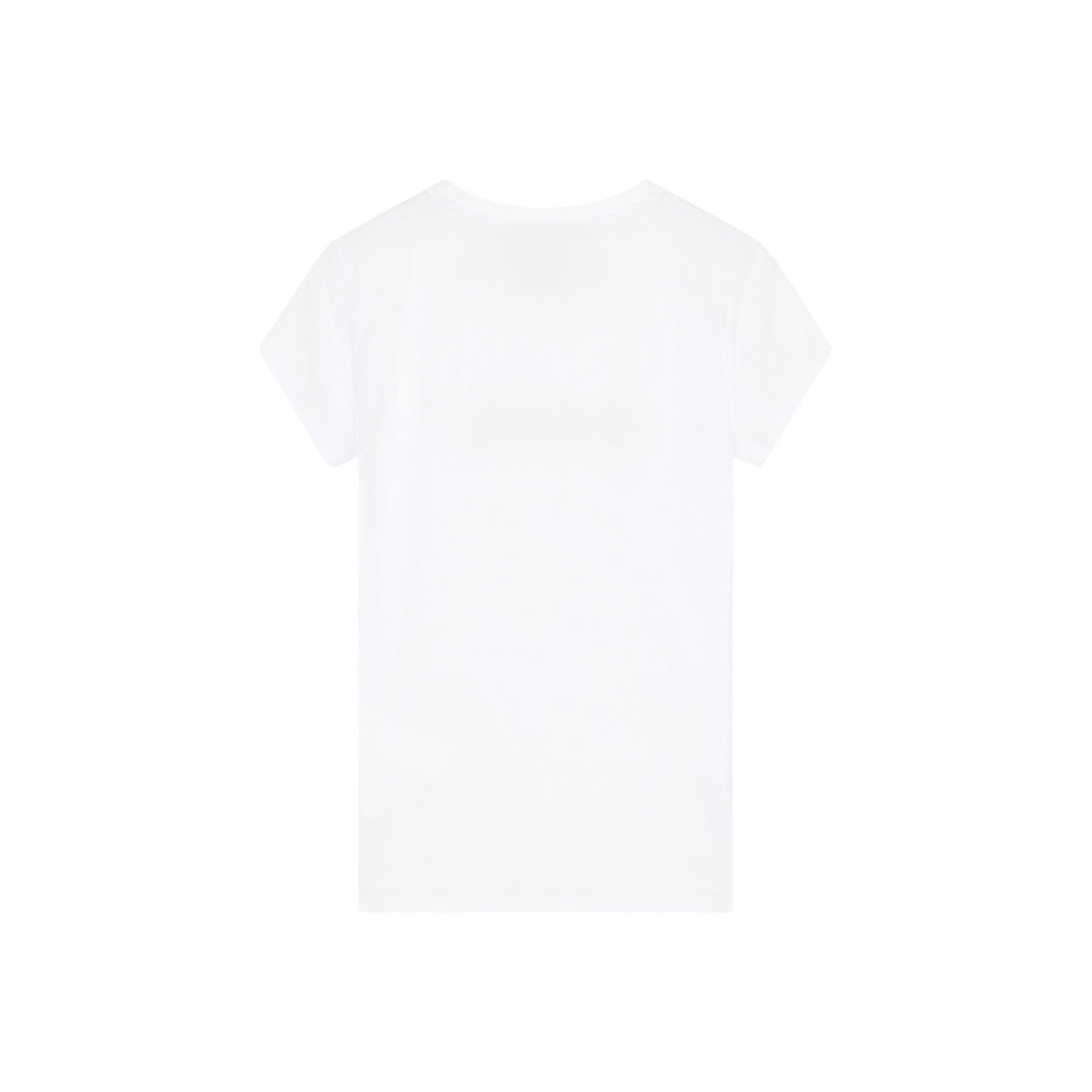 Armani Exchange — Damen-Stretch-T-Shirt in Weiß — Ansicht 4