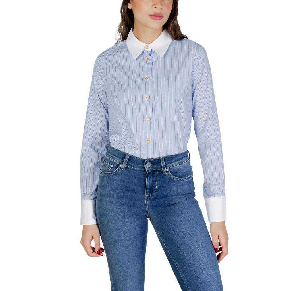 Morgan – Damen-Rundhalsshirt hellblau