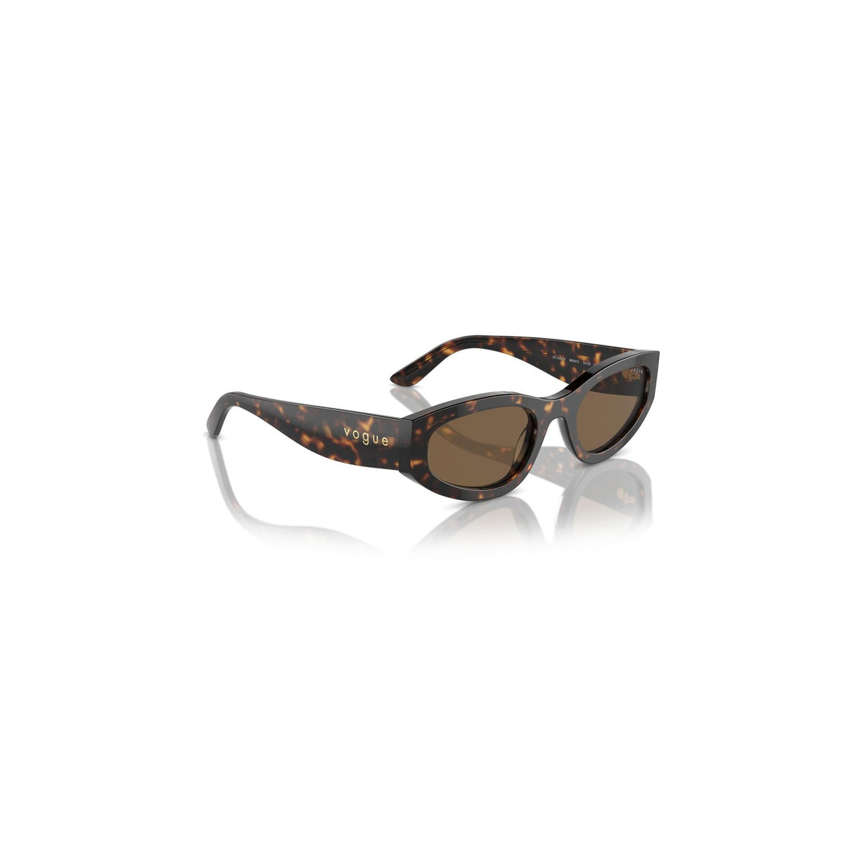 Vogue Eyewear — Women's 54mm Brown Acetate Geometric Sunglasses — view 3