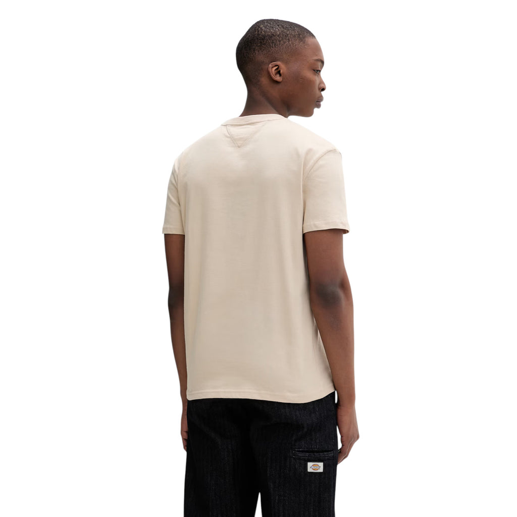 Tommy Jeans – Beiges T-Shirt mit Print aus Bio-Baumwolle für Herren — Ansicht 3