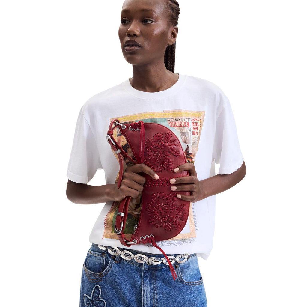 Desigual — Alisio Castres Long red floral bag — view 2