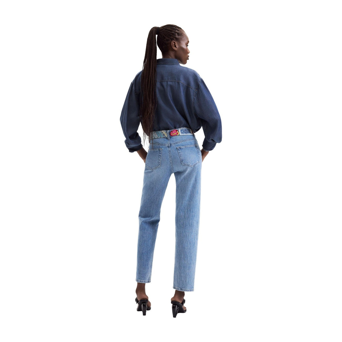 Desigual — Women’s Blue Woodstock Denim Jeans — view 4