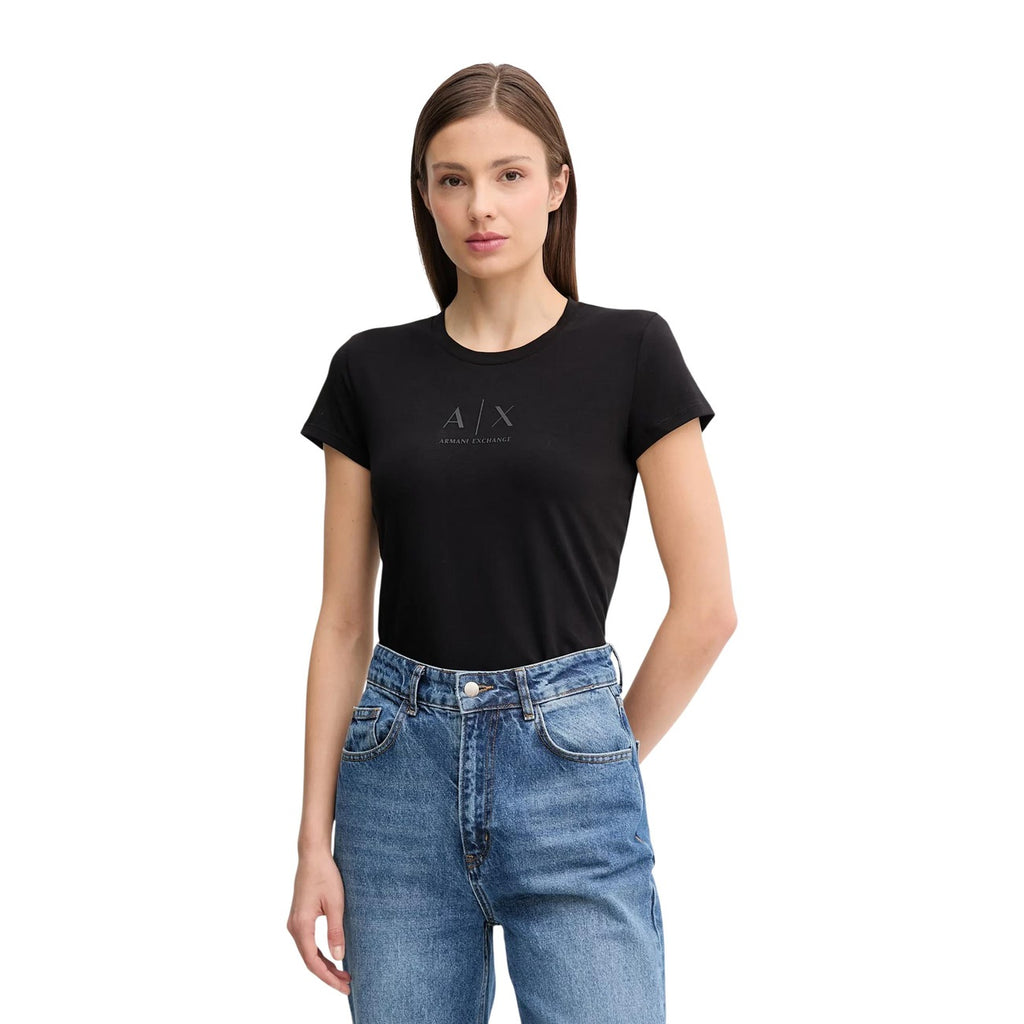 Armani Exchange — T-shirt stretch noir femme
