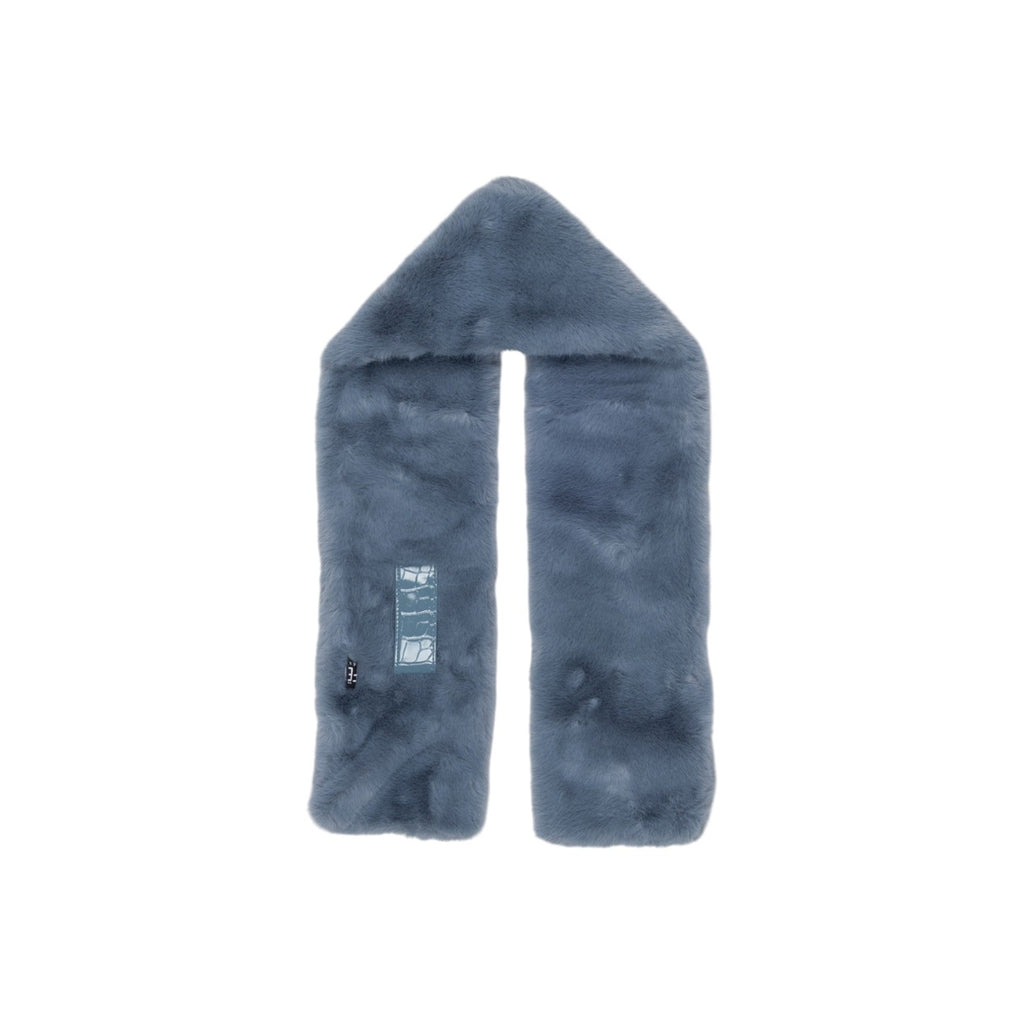 Ayfee — Damen-Schal aus Kunstfell in Hellblau — Ansicht 2
