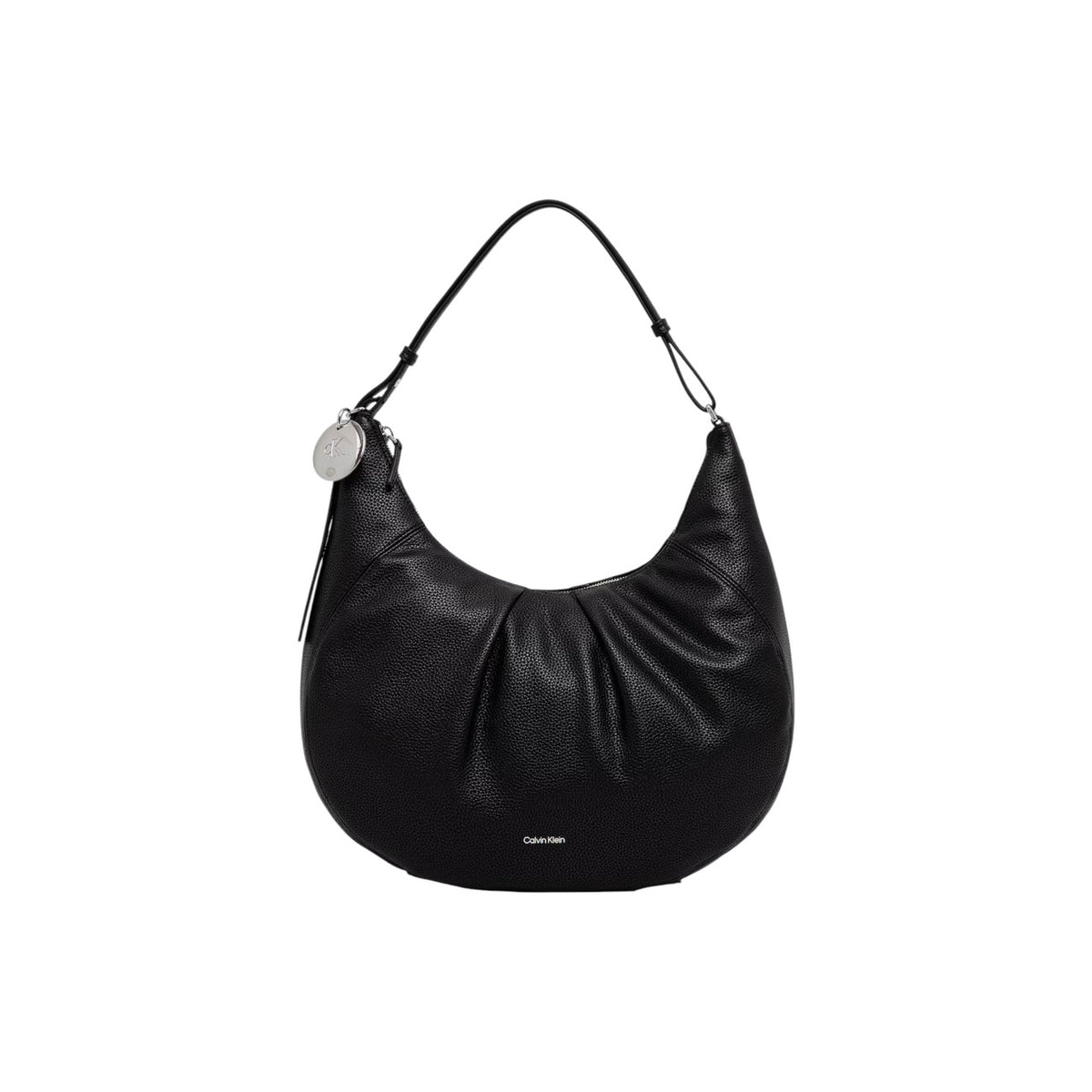 Calvin Klein — Sac noir réf. ENGRAVED HW MEDIUM SHOULDER BAG femme