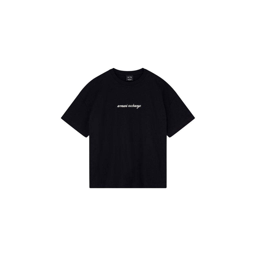 Armani Exchange — T-shirt en coton noir femme — vue 4
