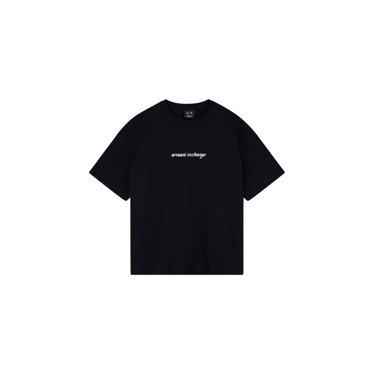 Armani Exchange — T-shirt en coton noir femme — vue 4