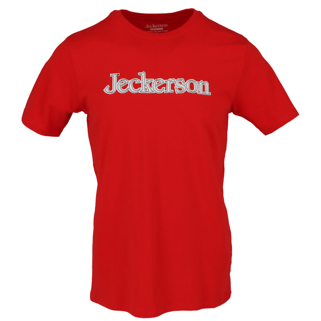 Jeckerson — T-shirt JK-TRAVEL rood voor heren