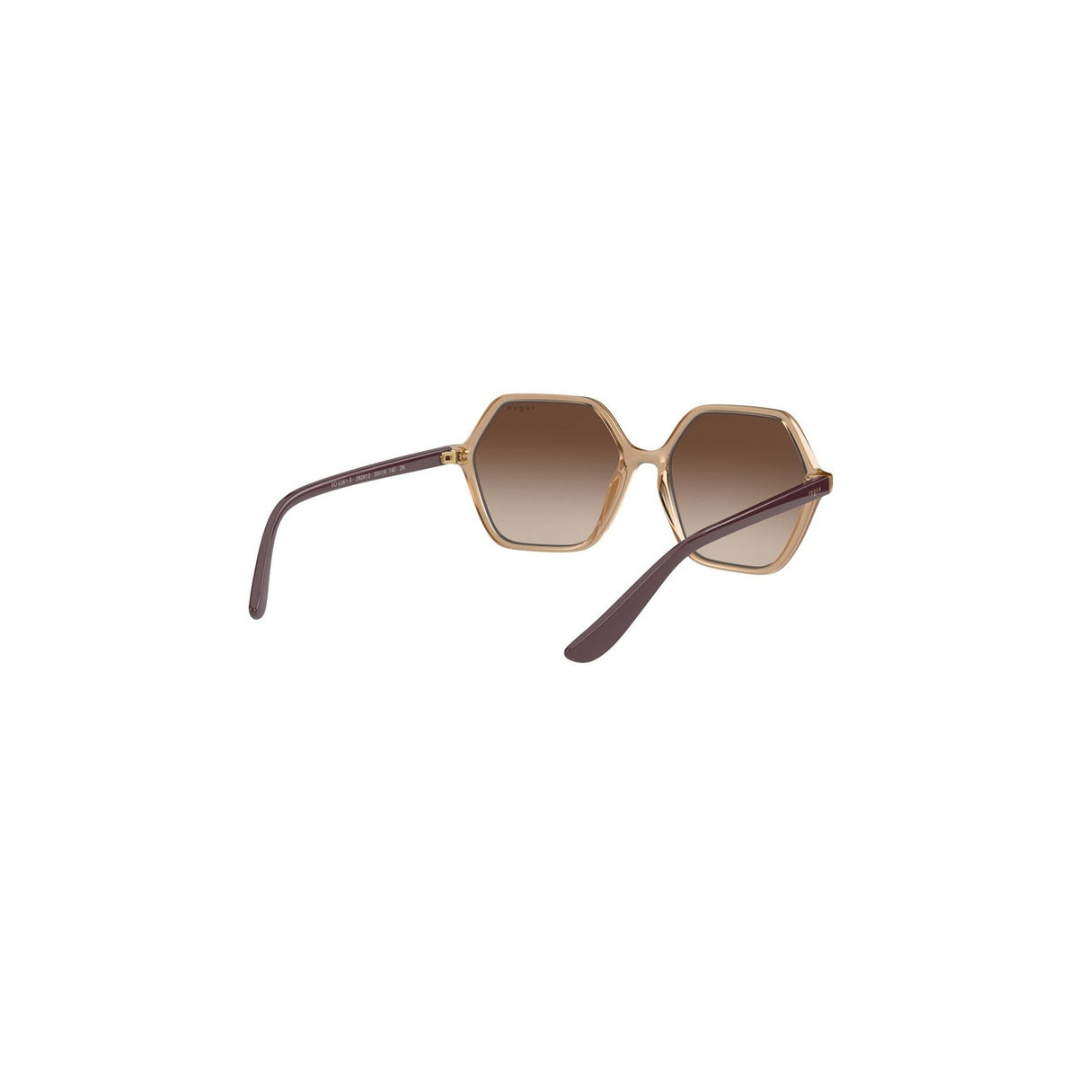 Vogue Eyewear — Women's beige rectangular acetate sunglasses — view 4