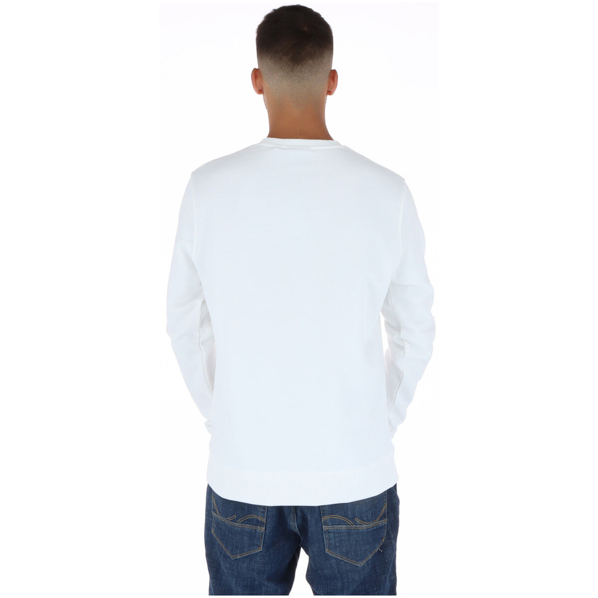 Lyle & Scott — Weißes Herren-Sweatshirt mit Rundhalsausschnitt — Ansicht 3