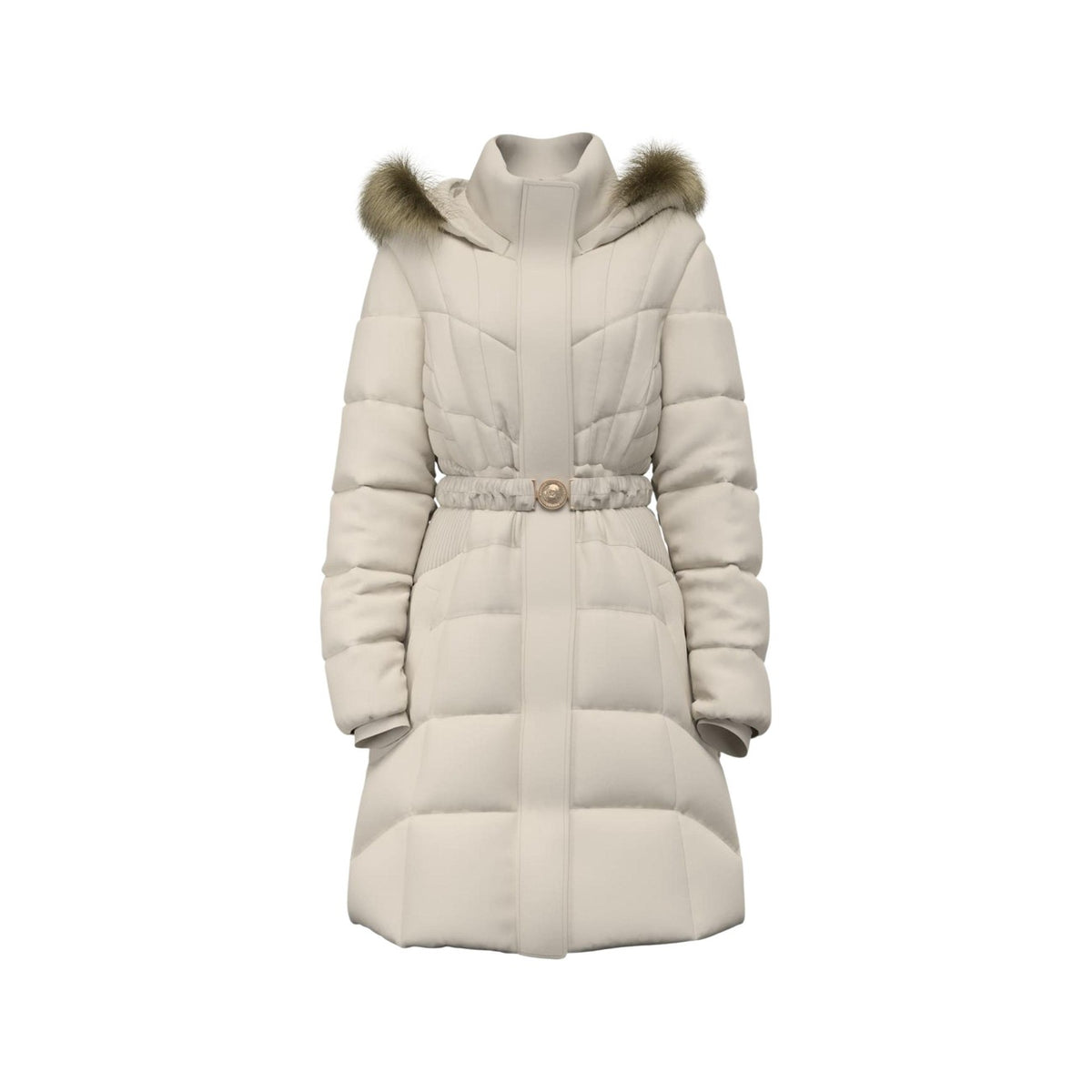 Guess — Halflange donsjas New Marina beige dames — afbeelding 2