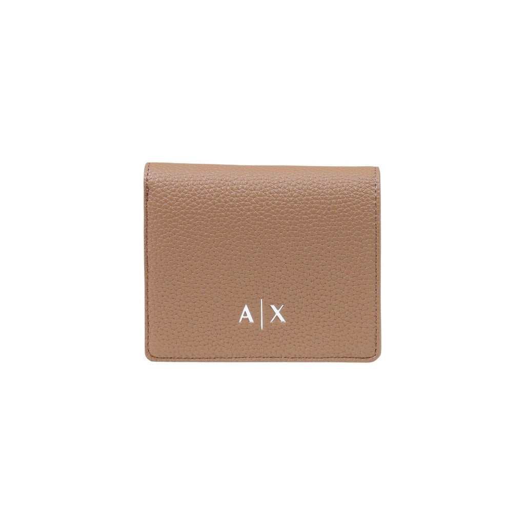 Armani Exchange — Compacte beige damesportemonnee