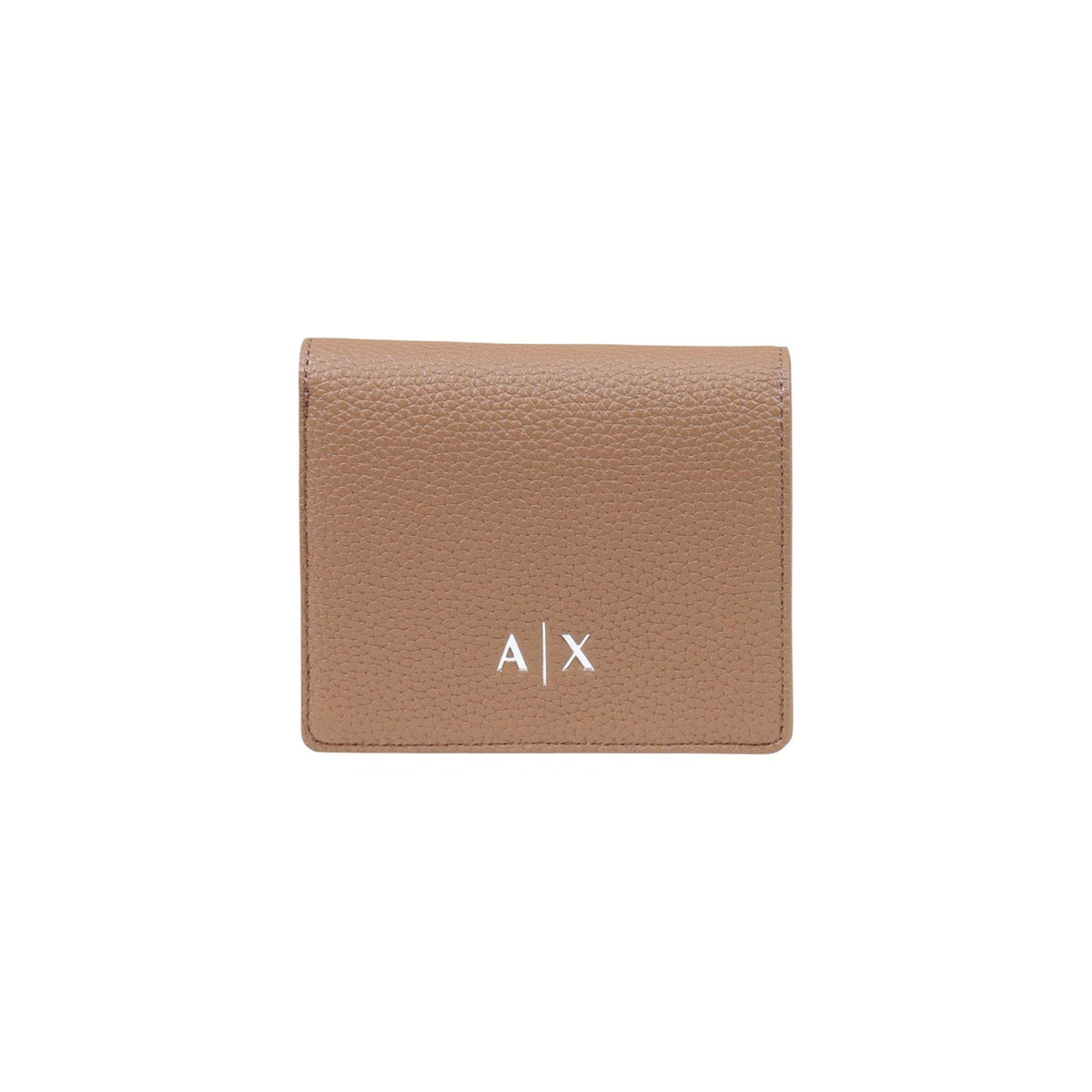 Armani Exchange — Compacte beige damesportemonnee