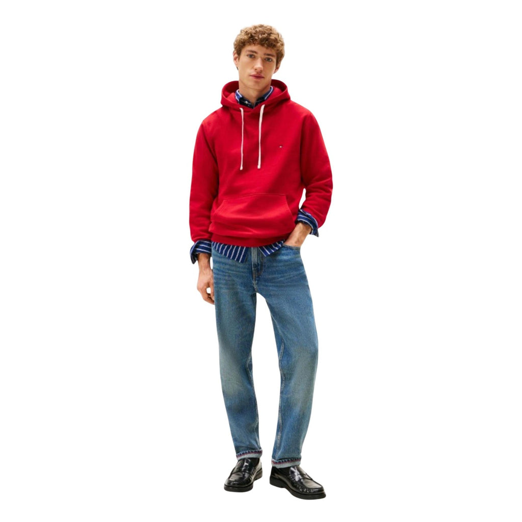 Tommy Hilfiger – Rotes Sweatshirt mit Rundhalsausschnitt für Herren — Ansicht 3