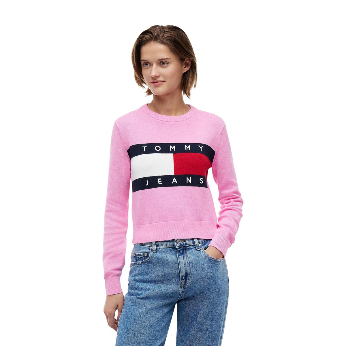 Tommy Jeans — Women’s pink organic cotton sweater