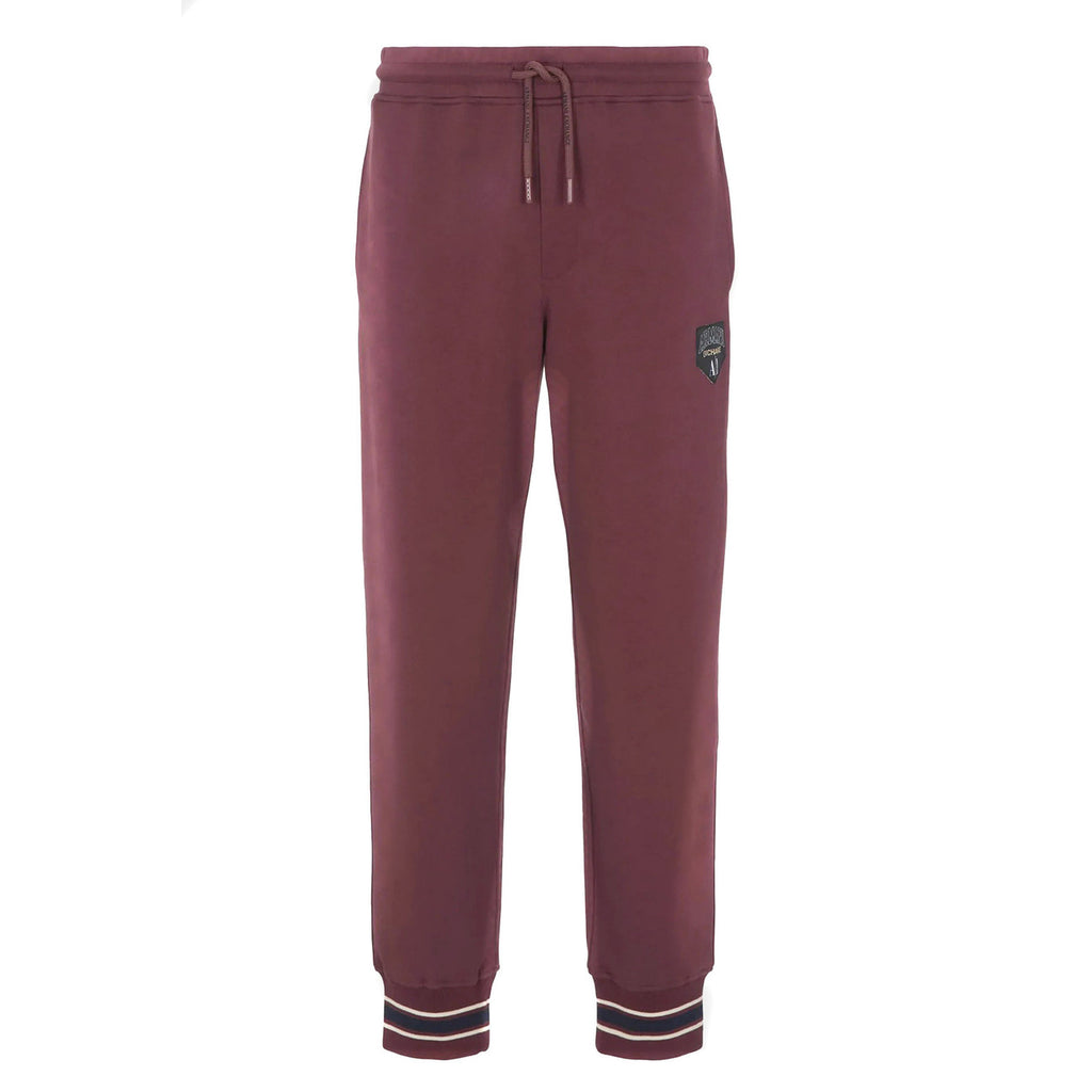 Armani Exchange — Pantalon en coton bordeaux homme