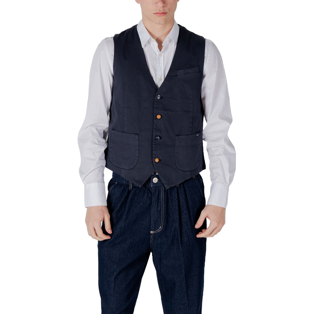 Gianni Lupo — Gilets GL9710 bleu homme