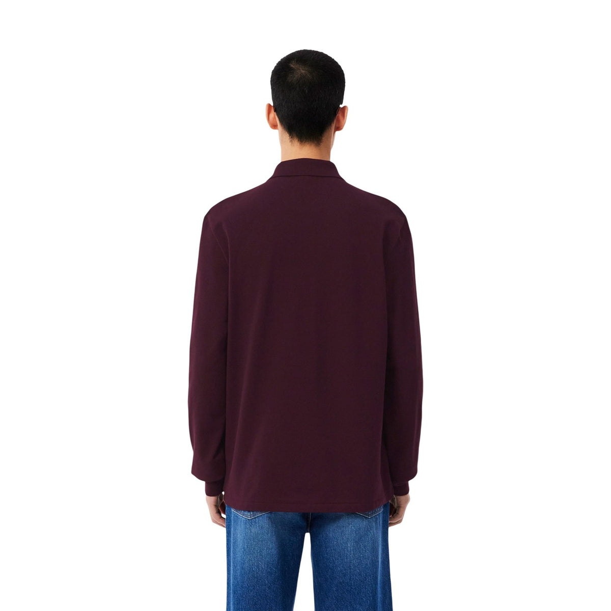 Lacoste — Polo L.12.12 bordeaux à manches longues homme — vue 3