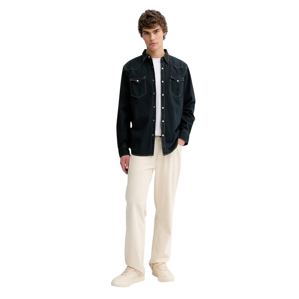 Levi’s — Schwarzes Barstow Western Standard Herrenhemd — Ansicht 2