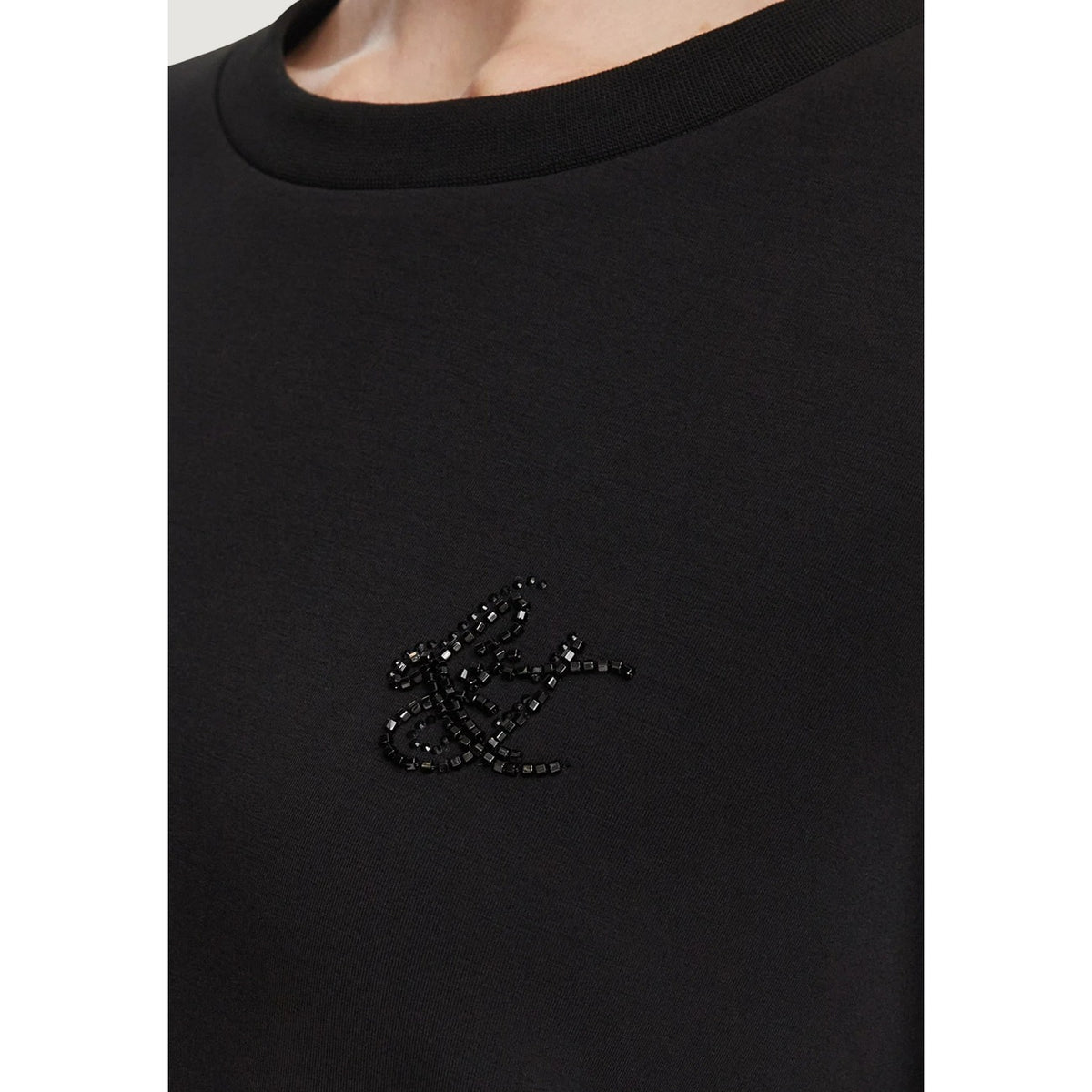 Liu Jo — T-shirt zwart ref. FELPA CHIUSA voor dames — afbeelding 4
