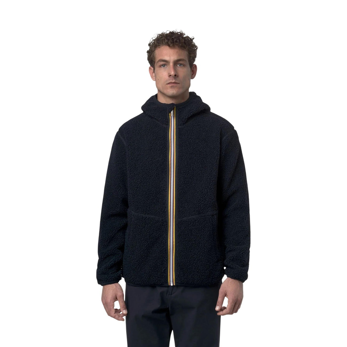 Kway — Veste à capuche JACK SHERPA POLAR DOUBLE bleu homme