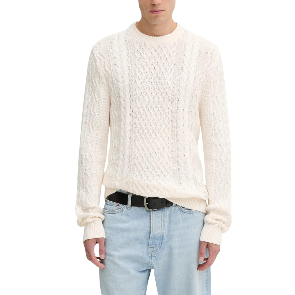 Tommy Jeans — Pull en coton écru homme