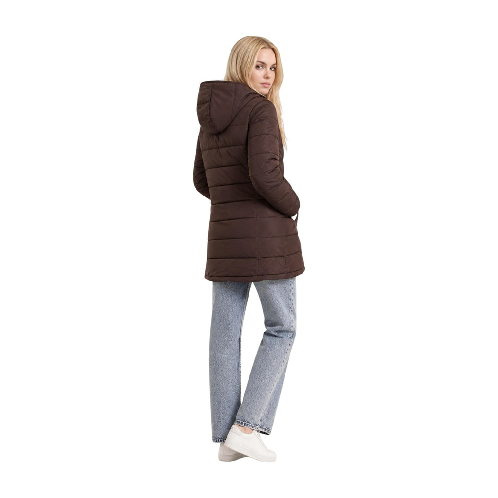 Guess — Veste New Aleta Long Puffe femme - coloris marron — vue 3