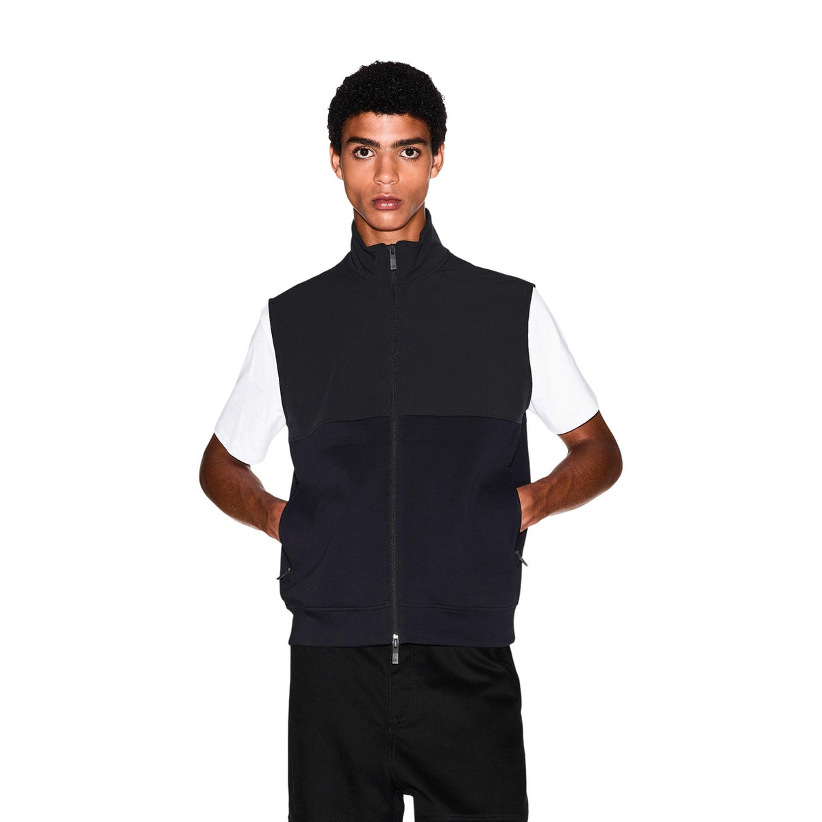 Armani Exchange — Men’s black zipped sweatshirt