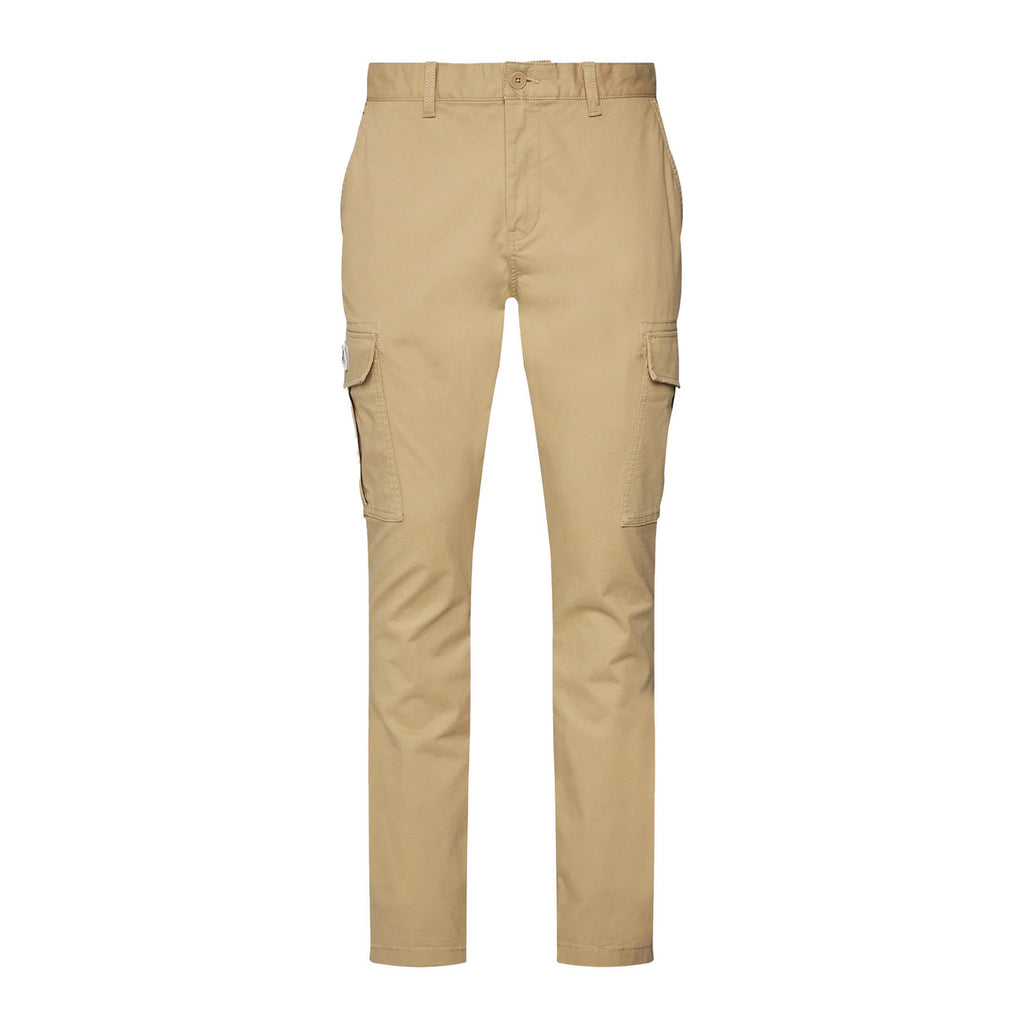 Tommy Jeans — Pantalon beige en coton stretch homme