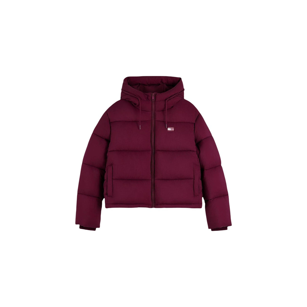 Tommy Jeans — Doudoune à capuche bordeaux femme — vue 5