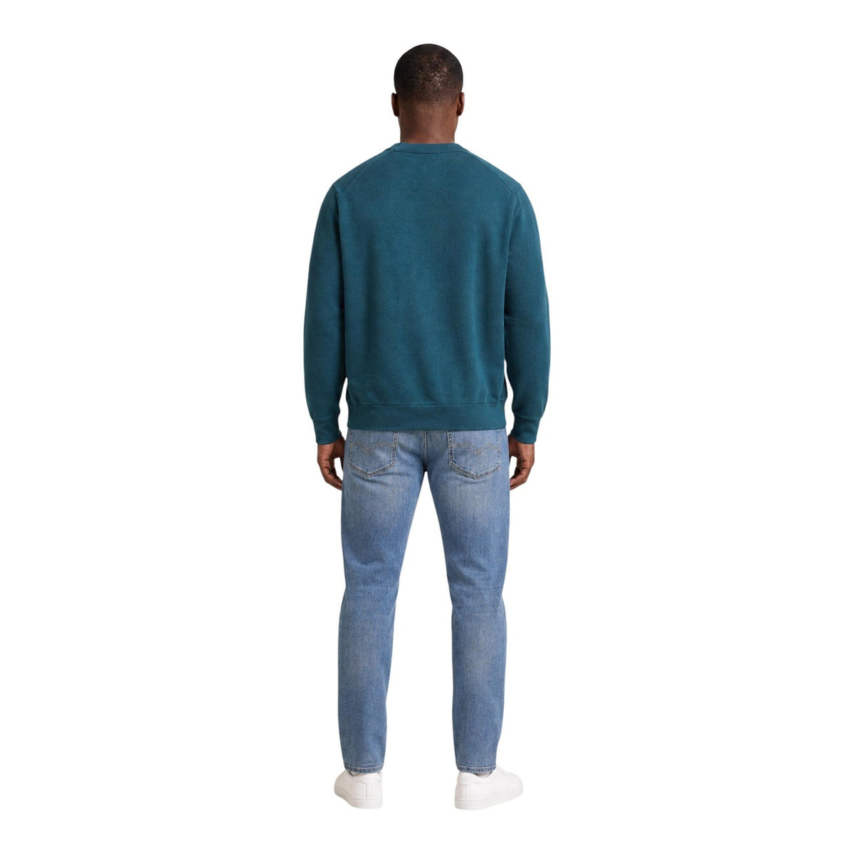 Calvin Klein Jeans — Langarm-Pullover EZ Cotton Crewneck für Herren, grün — Ansicht 2