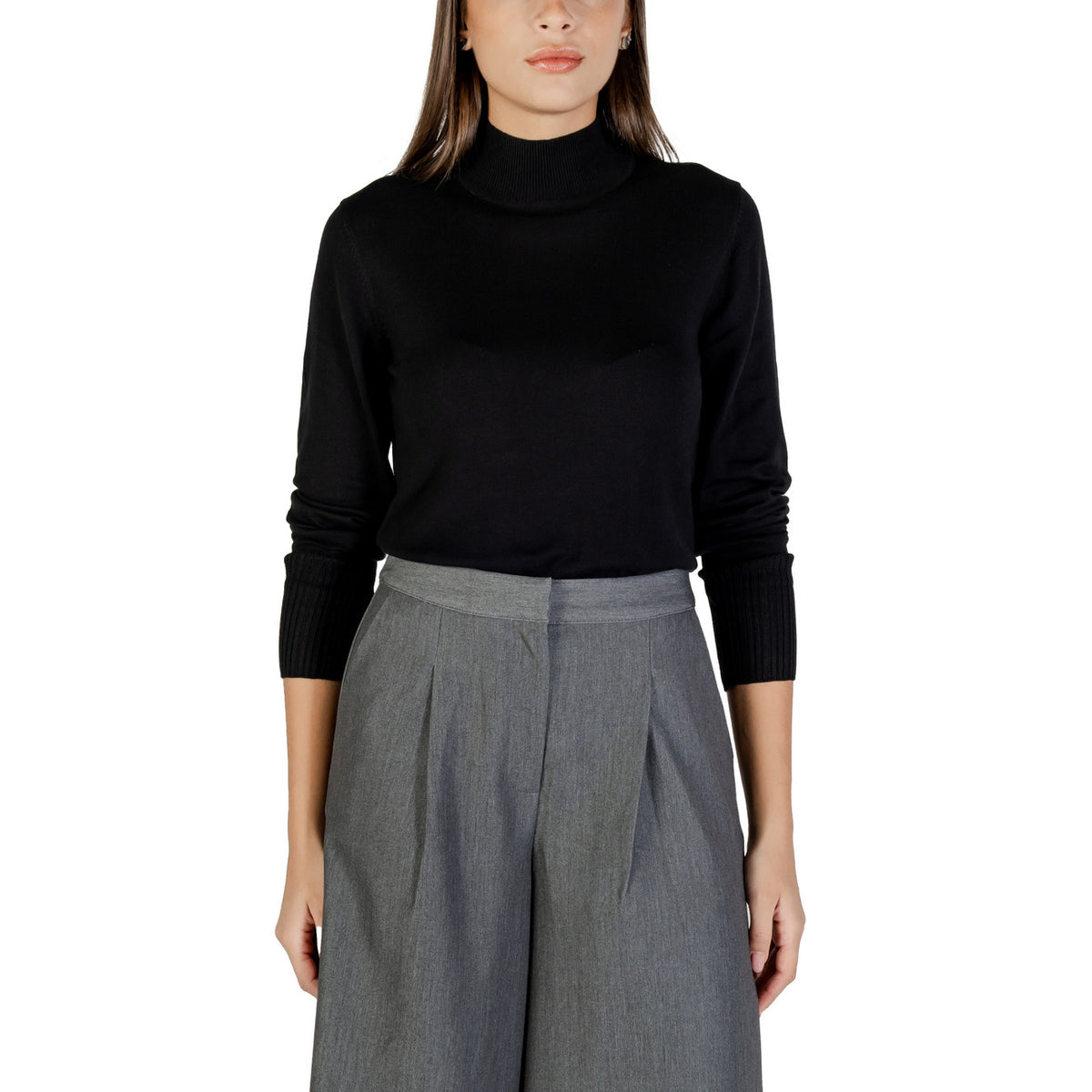 Ichi — Damen-Stehkragenpullover 20124519 schwarz — Ansicht 5