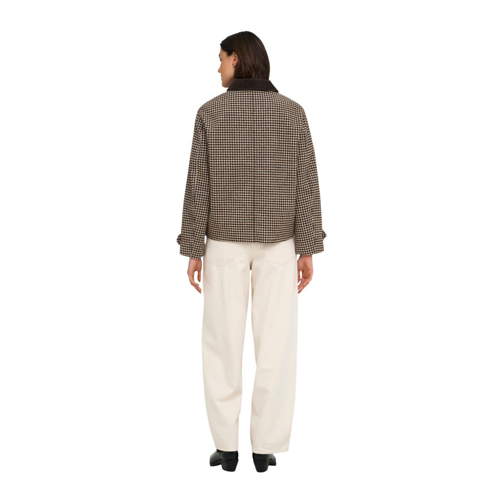 Jacqueline de Yong — Veste Valerie à carreaux marron femme — vue 2