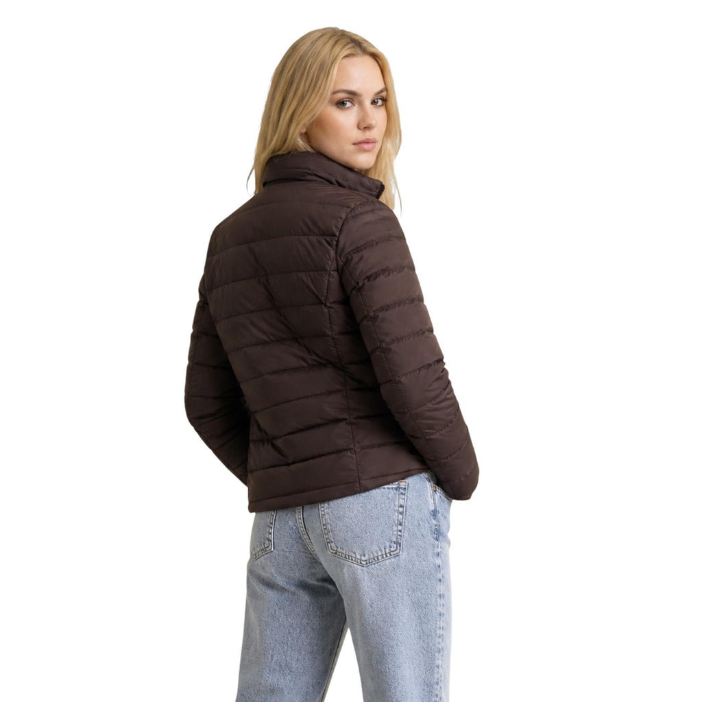 Guess — Veste Solid Heavy Diann Pu femme - coloris marron — vue 3