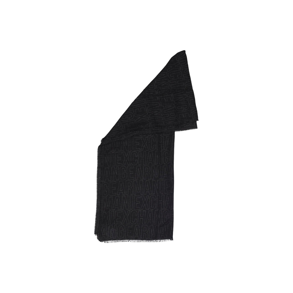 Armani Exchange — Zwarte herensjaal van katoen en viscose — afbeelding 3