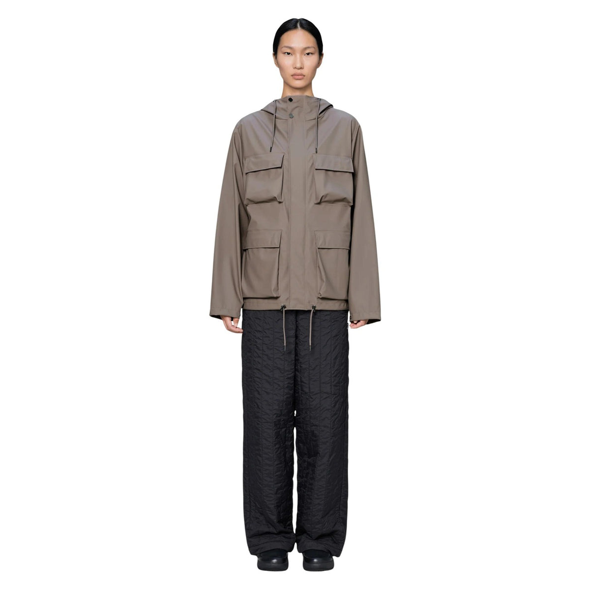 Rains — Pocket Jacket Unisex-Jacke in Braun — Ansicht 2