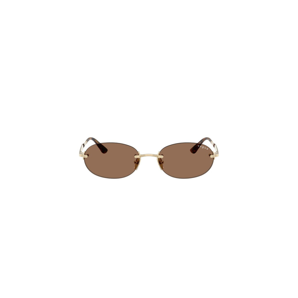 Vogue Eyewear — Ronde zonnebril van goudkleurig metaal voor dames