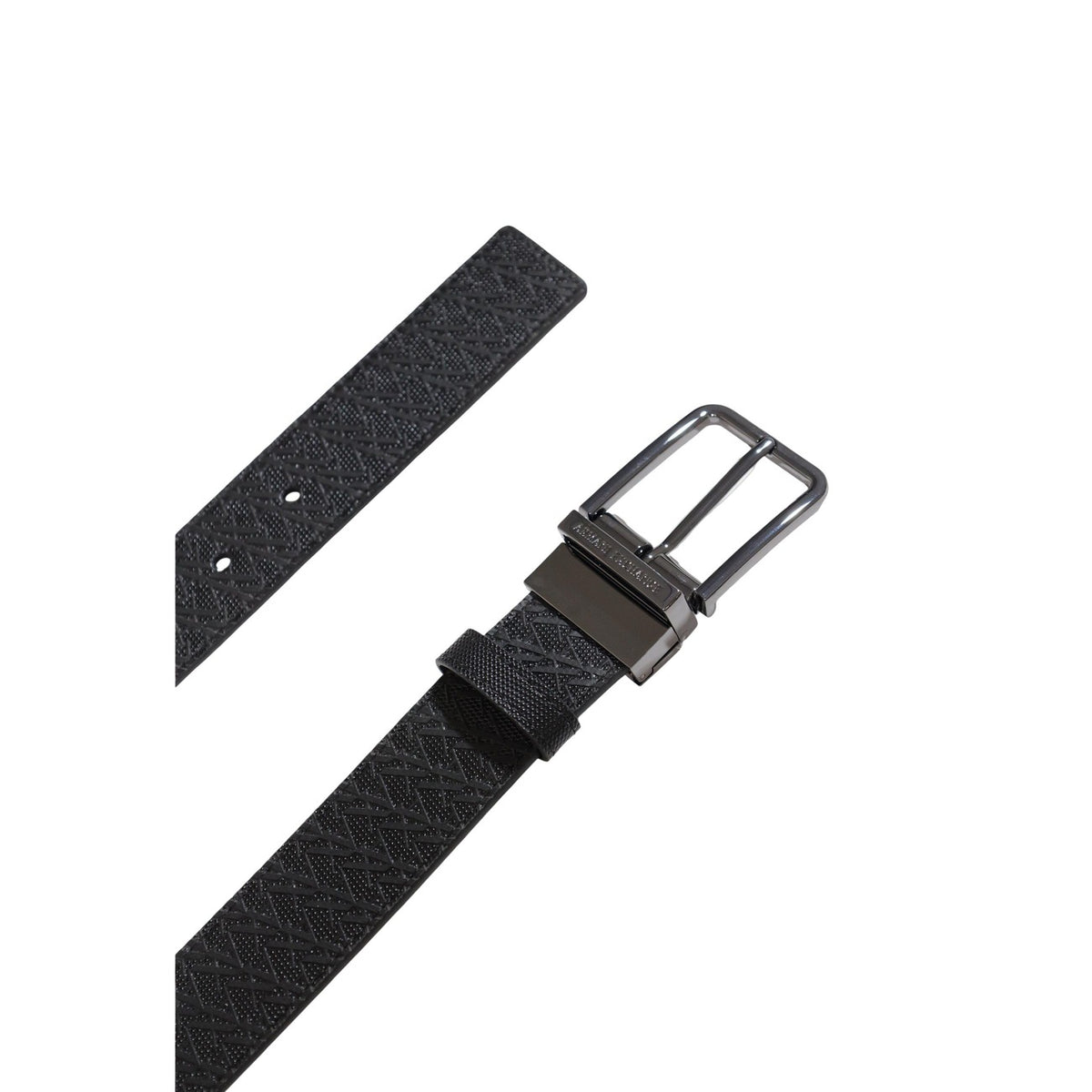 Armani Exchange — Schwarzer Herrengürtel — Ansicht 2