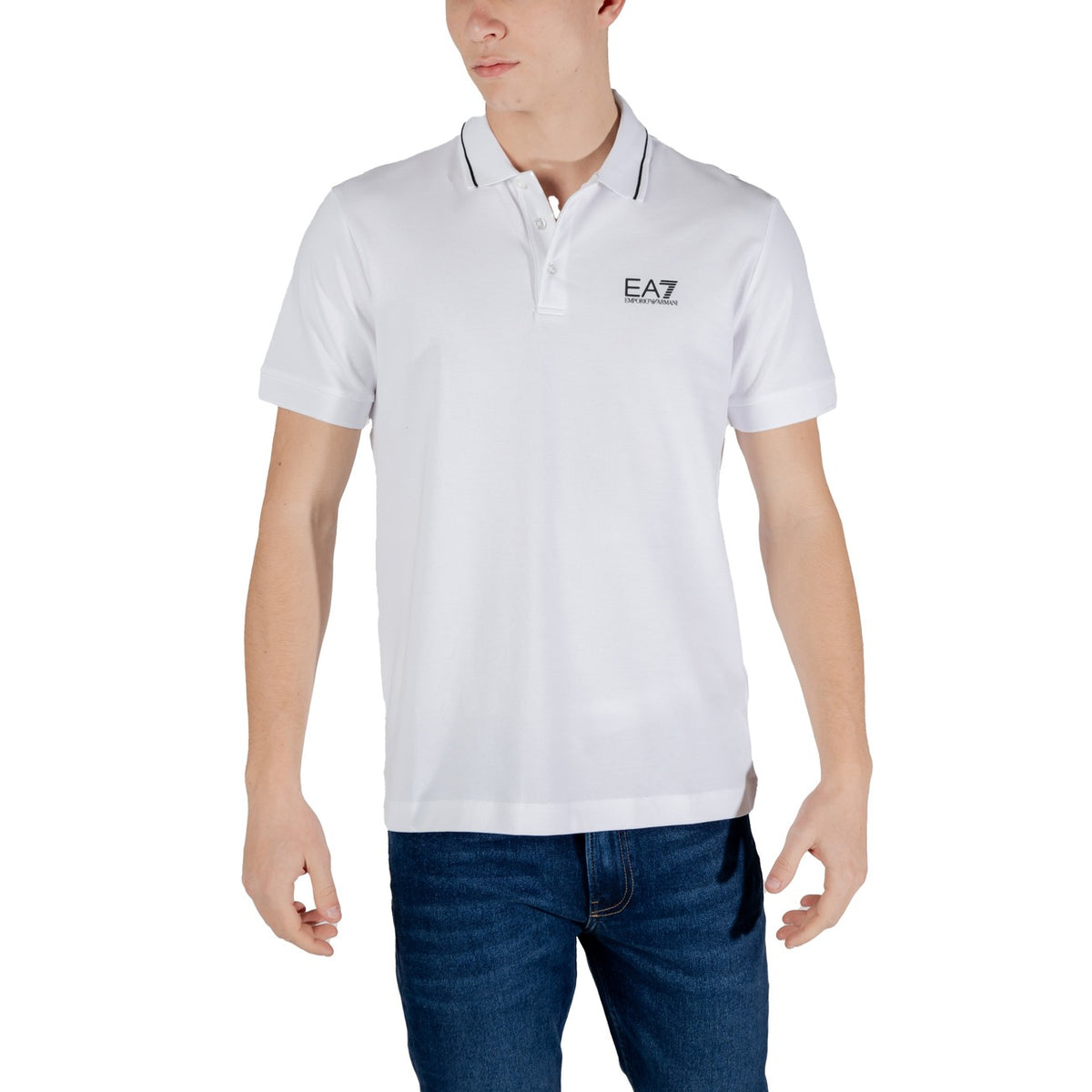 EA7 — Polo blanc homme — vue 5