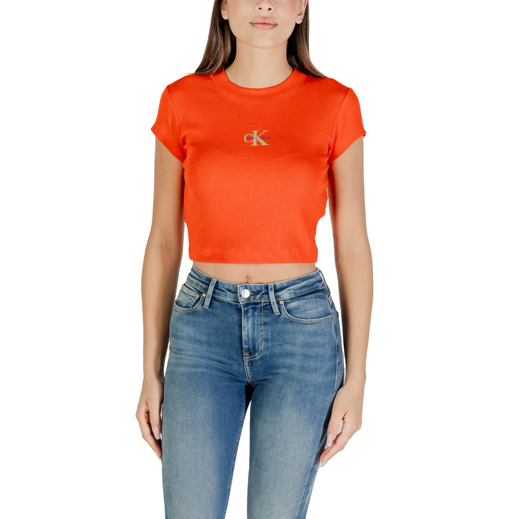 Calvin Klein Jeans — Rode stretchtop voor dames