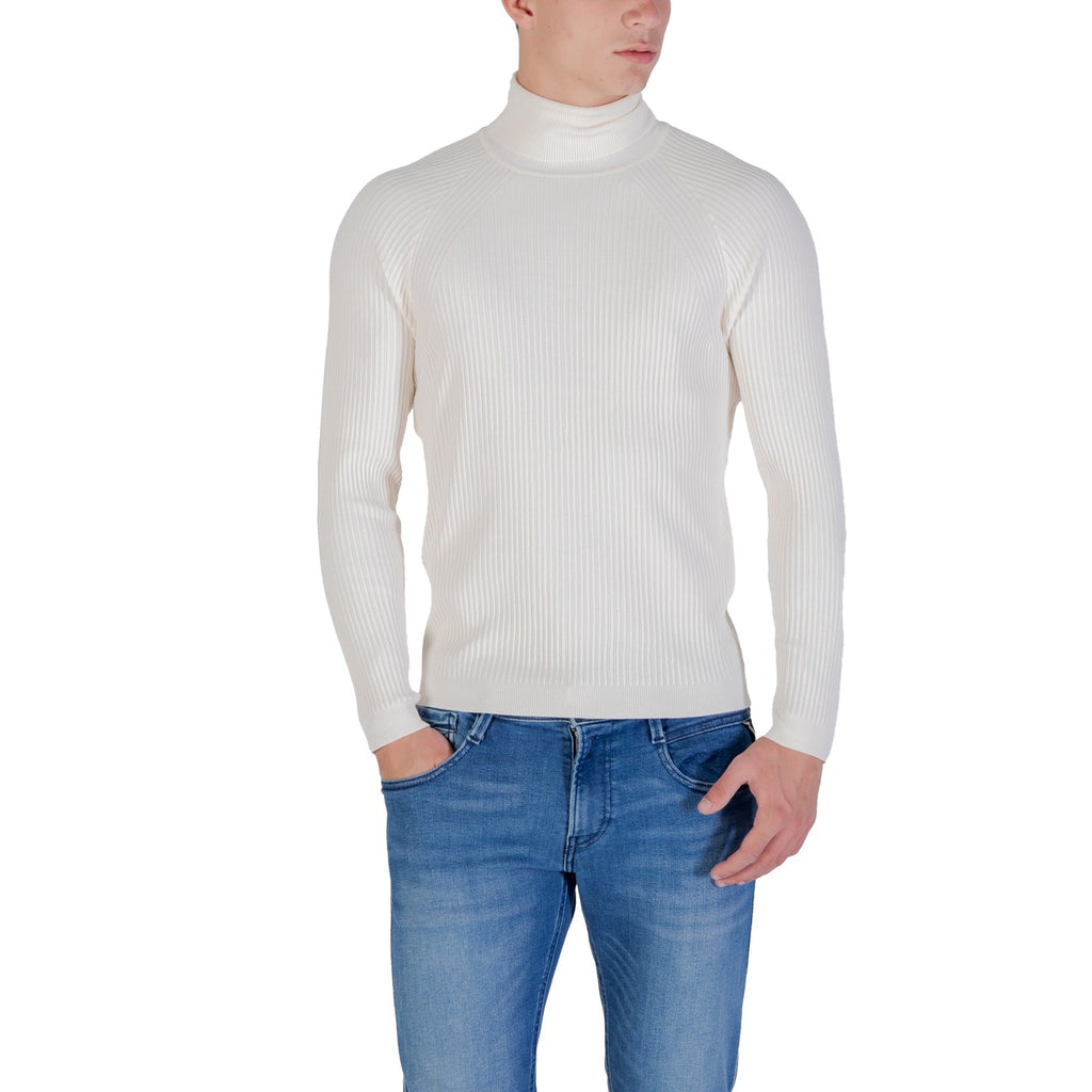 Antony Morato — Men’s ecru high-neck sweater — view 5